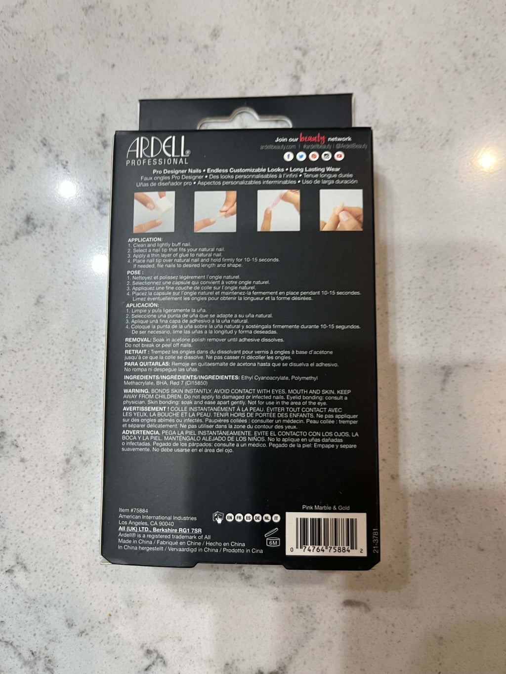Ardell Nail Addict False Press on Nails - Cheetah Accent